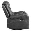  Manufacturer Color_Grey Motion Type_Manual -- Putnam 9405GY-1 Swivel Glider Reclining Chair IMAGE 3