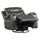  Manufacturer Color_Grey Motion Type_Manual -- Putnam 9405GY-1 Swivel Glider Reclining Chair IMAGE 4