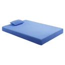  Size_Full -- Leo MT-PG07BLF 7" Blue Full Gel-Infused Memory Foam Mattress and Pillow Set IMAGE 5