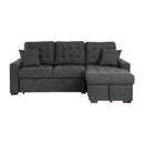  Homelegance McCafferty 9916DG*SC 2 pc Sectional with Pull-out Bed and Right Chaise with Hidden Storage IMAGE 1