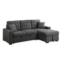  Homelegance McCafferty 9916DG*SC 2 pc Sectional with Pull-out Bed and Right Chaise with Hidden Storage IMAGE 2