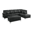 Homelegance Barrington 8378BLK*3 3 pc Sectional with Right Chaise and Ottoman IMAGE 1