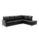  Homelegance Barrington 8378BLK*3 3 pc Sectional with Right Chaise and Ottoman IMAGE 2