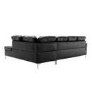  Homelegance Barrington 8378BLK*3 3 pc Sectional with Right Chaise and Ottoman IMAGE 5