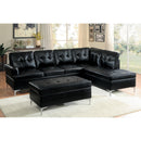  Homelegance Barrington 8378BLK*3 3 pc Sectional with Right Chaise and Ottoman IMAGE 8