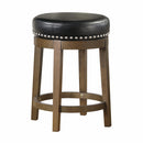  Homelegance Westby 5681BLK-24 Round Swivel Counter Height Stool, Black IMAGE 1