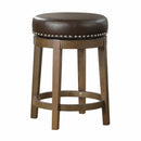  Homelegance Westby 5681BRW-24 Round Swivel Counter Height Stool, Brown IMAGE 1