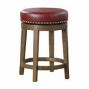  Homelegance Westby 5681RED-24 Round Swivel Counter Height Stool, Red IMAGE 1