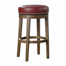  Homelegance Westby 5681RED-29 Round Swivel Pub Height Stool, Red IMAGE 1