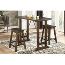  Homelegance Bracknell 5686-32 3-Piece Pack Counter Height Set - Brown Cherry IMAGE 7