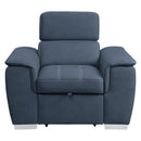  Manufacturer Color_Blue -- Homelegance Ferriday Stationary Fabric Chair IMAGE 1