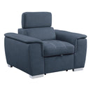  Manufacturer Color_Blue -- Homelegance Ferriday Stationary Fabric Chair IMAGE 2