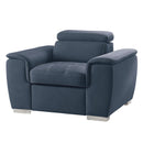  Manufacturer Color_Blue -- Homelegance Ferriday Stationary Fabric Chair IMAGE 4