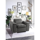  Manufacturer Color_Grey -- Ferriday 8228GY-1 Chair with Pull-out Ottoman IMAGE 6