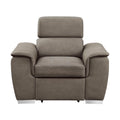 Manufacturer Color_Taupe -- Ferriday 8228TP-1 Chair with Pull-out Ottoman IMAGE 1