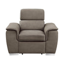 Manufacturer Color_Taupe -- Ferriday 8228TP-1 Chair with Pull-out Ottoman IMAGE 1