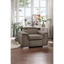  Manufacturer Color_Taupe -- Ferriday 8228TP-1 Chair with Pull-out Ottoman IMAGE 5