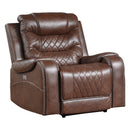  Manufacturer Color_Brown Motion Type_Power -- Putnam 9405BR-1PW Power Reclining Chair IMAGE 2