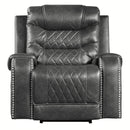  Manufacturer Color_Grey Motion Type_Power -- Putnam 9405GY-1PW Power Reclining Chair IMAGE 1