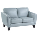  Manufacturer Color_Aqua -- Homelegance Spivey Stationary Leather Match Loveseat IMAGE 2