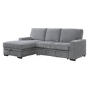  Manufacturer Color_Grey -- Homelegance Morelia Fabric 2 pc Sectional IMAGE 2