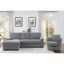  Manufacturer Color_Grey -- Homelegance Morelia Fabric 2 pc Sectional IMAGE 7
