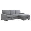  Manufacturer Color_Grey -- Homelegance Morelia Fabric 2 pc Sectional IMAGE 2