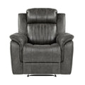  Manufacturer Color_Brownish grey -- Homelegance Centeroak Fabric Recliner IMAGE 1
