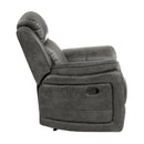  Manufacturer Color_Brownish grey -- Homelegance Centeroak Fabric Recliner IMAGE 3