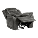  Manufacturer Color_Brownish grey -- Homelegance Centeroak Fabric Recliner IMAGE 4