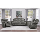  Manufacturer Color_Brownish grey -- Homelegance Centeroak Fabric Recliner IMAGE 5