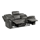  Manufacturer Color_Brownish grey -- Homelegance Centeroak Reclining Fabric Sofa IMAGE 3