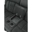  Manufacturer Color_Charcoal grey -- Homelegance Nutmeg Reclining Fabric Loveseat with Console IMAGE 6