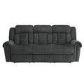  Manufacturer Color_Charcoal grey -- Homelegance Nutmeg Reclining Fabric Sofa IMAGE 1