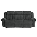  Manufacturer Color_Charcoal grey -- Homelegance Nutmeg Reclining Fabric Sofa IMAGE 1