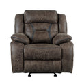  Manufacturer Color_Dark Brown -- Homelegance Madrona Hill Glider Fabric Recliner IMAGE 1