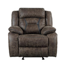  Manufacturer Color_Dark Brown -- Homelegance Madrona Hill Glider Fabric Recliner IMAGE 1