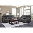  Manufacturer Color_Grey -- Madrona Hill 9989GY-2 Double Reclining Love Seat with Center Console IMAGE 5