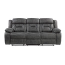  Manufacturer Color_Grey -- Madrona Hill 9989GY-3 Double Reclining Sofa IMAGE 1