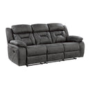  Manufacturer Color_Grey -- Madrona Hill 9989GY-3 Double Reclining Sofa IMAGE 2