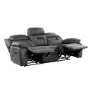  Manufacturer Color_Grey -- Madrona Hill 9989GY-3 Double Reclining Sofa IMAGE 3