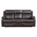  Manufacturer Color_Dark brown -- Homelegance Yerba Reclining Fabric Sofa IMAGE 1