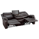  Manufacturer Color_Dark brown -- Homelegance Yerba Reclining Fabric Sofa IMAGE 4