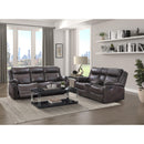  Manufacturer Color_Dark brown -- Homelegance Yerba Reclining Fabric Sofa IMAGE 6