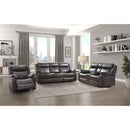  Manufacturer Color_Dark brown -- Homelegance Yerba Reclining Fabric Sofa IMAGE 7