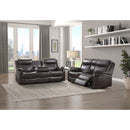  Manufacturer Color_Dark brown -- Homelegance Yerba Reclining Fabric Sofa IMAGE 8