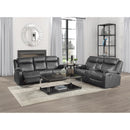  Manufacturer Color_Grey -- Yerba 9990GY-3 Double Lay Flat Reclining Sofa with Center Drop-Down Cup Holders IMAGE 6