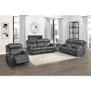  Manufacturer Color_Grey -- Yerba 9990GY-3 Double Lay Flat Reclining Sofa with Center Drop-Down Cup Holders IMAGE 7