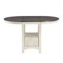  Homelegance Junipero 2423W-36 Round / Oval Counter Height Table with Storage Base IMAGE 1