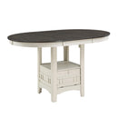  Homelegance Junipero 2423W-36 Round / Oval Counter Height Table with Storage Base IMAGE 2